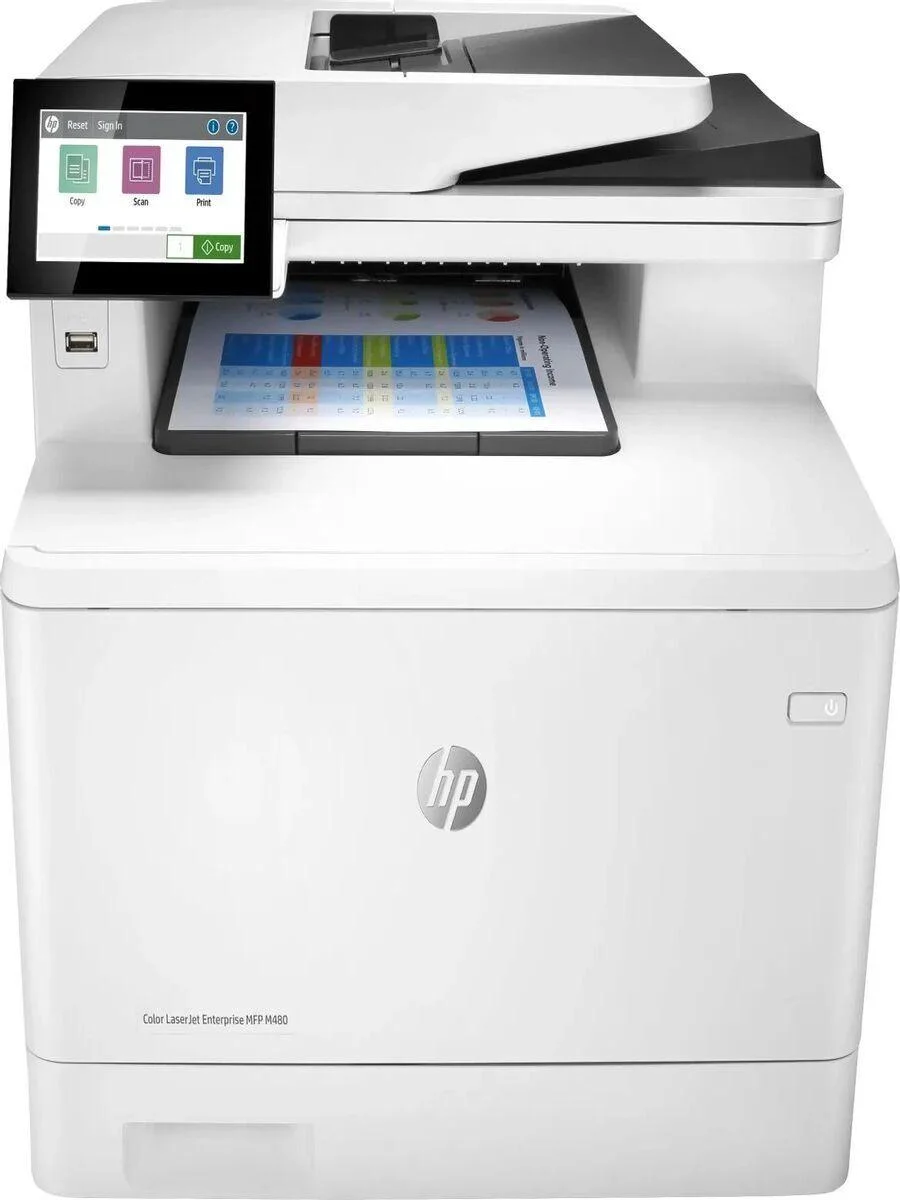 МФУ лазерное HP Color LaserJet Ent M480f А4/ цвет/ 27 стр./ однопрох. АПД/ Ethernet/факс