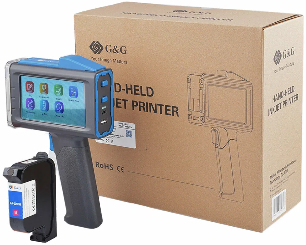 Портативный ручной струйный принтер G&G GG-HH1001C