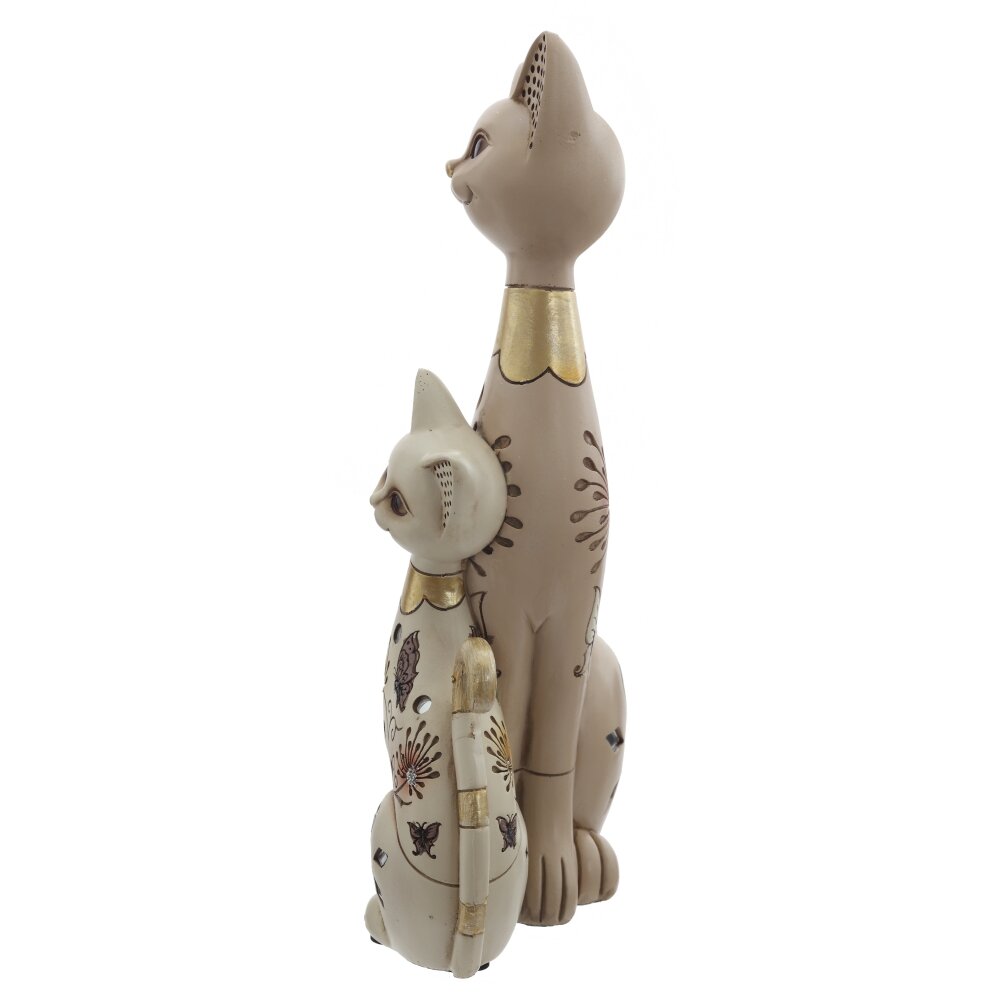 Фигурка декоративная "Кошка с котенком", L16 W7,5 H26,5 см