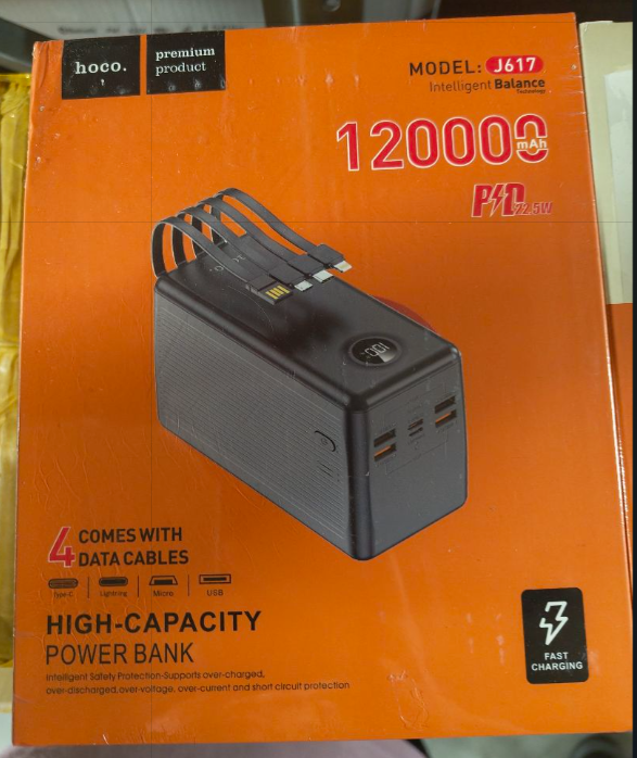 Внешний аккумулятор (Power Bank) 120 000 mAh, HOCO J617