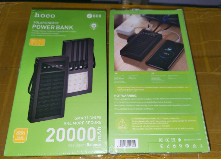 Внешний аккумулятор (Power Bank) 20 000 mAh, HOCO J808