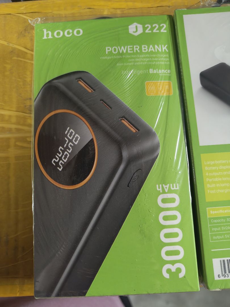 Внешний аккумулятор (Power Bank) 30 000 mAh, HOCO J222