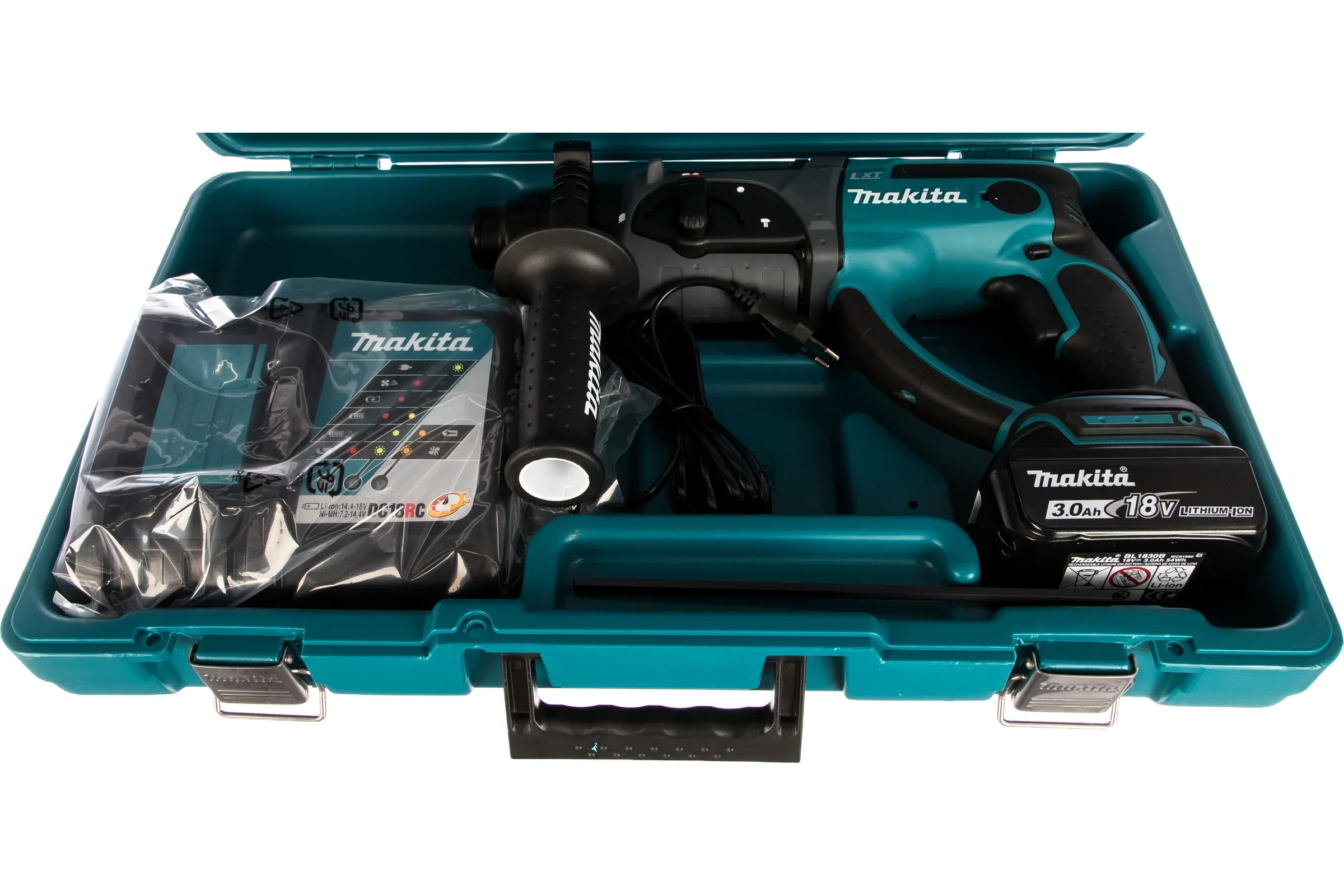 Перфоратор Makita DHR202RF патрон:SDS-plus уд.:1.9Дж аккум. (кейс в комплекте)