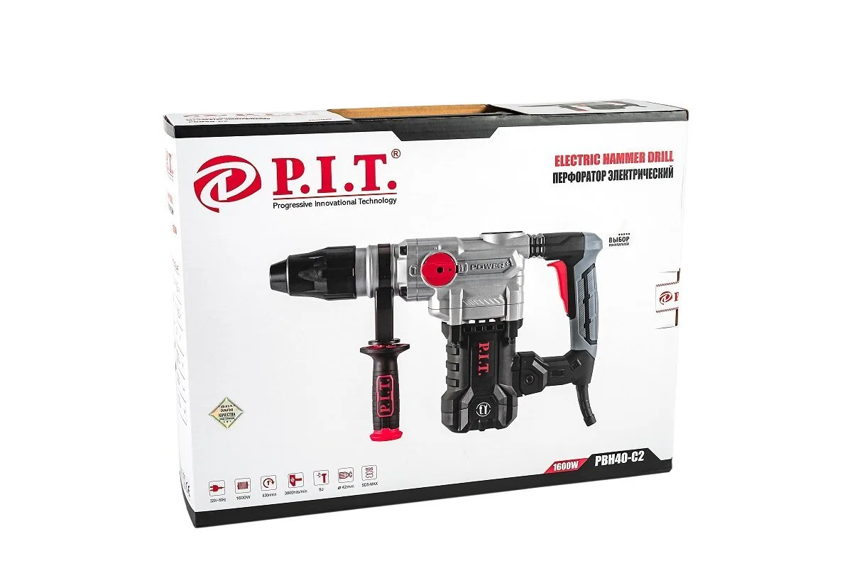 Перфоратор P.I.T. PBH40-C2 патрон:SDS-max уд.:9Дж 1600Вт (кейс в комплекте)