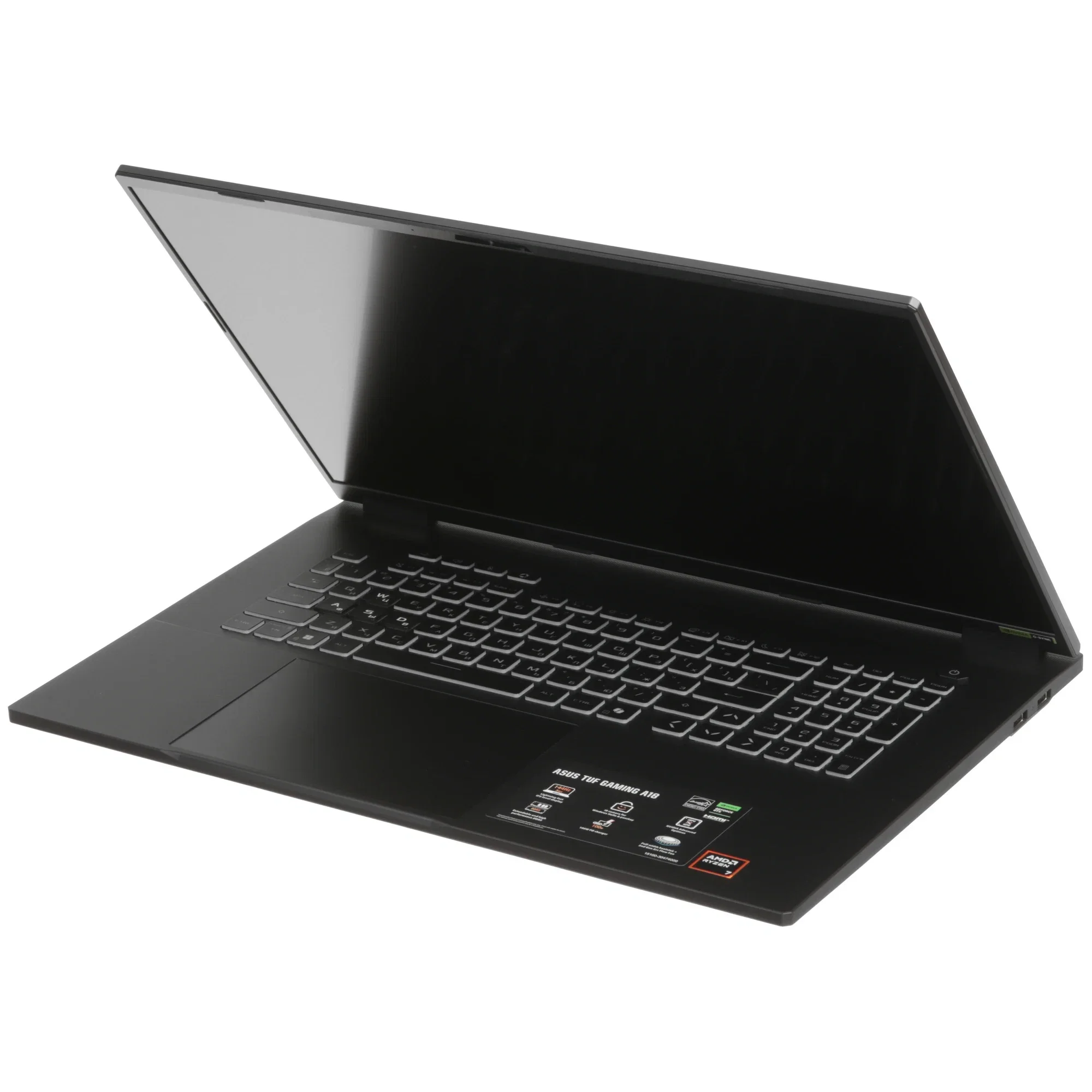 Ноутбук ASUS TUF Gaming A18 FA808UP-S8030 AMD Ryzen 7 260/32Gb (2*16 D5)/SSD1Tb/RTX5070 8Gb (115W)/18"/IPS/WUXGA/1920x1200/144Hz/NoOS/RJ-45/Jaeger Gra