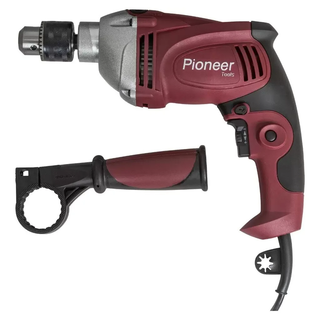 Дрель ударная Pioneer EID-M1100-01C 1100Вт, 3000об/мин, 48000ударов в мин, редуктор металл.