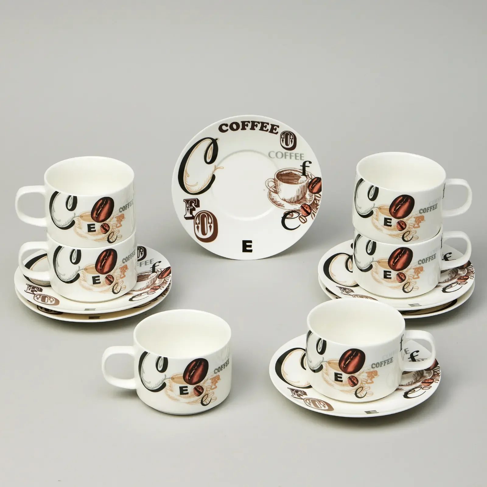 КОФЕЙНЫЙ НАБОР LEFARD "COFFEE MANIA" НА 2 ПЕР. 4 ПР. 180 МЛ