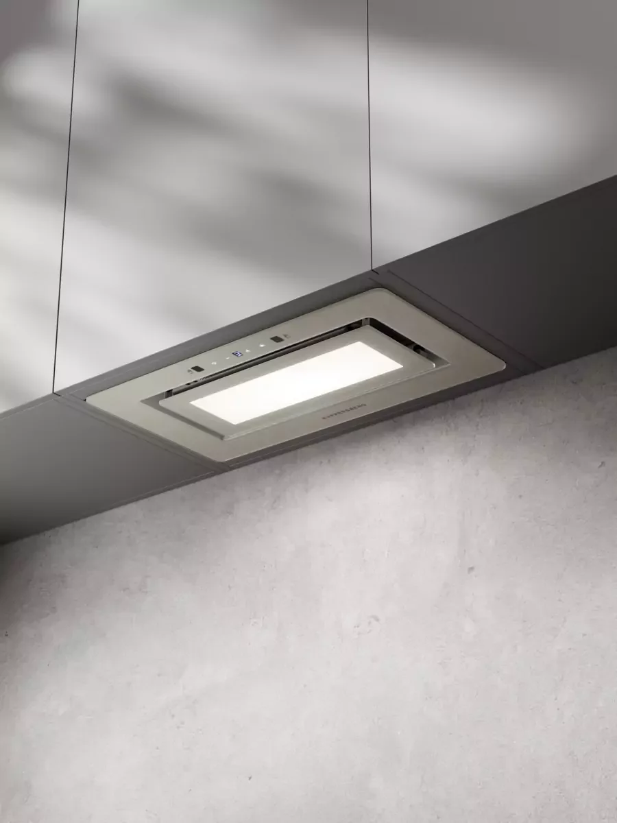 Встраиваемая вытяжка Kuppersberg INSHINE 60 CG, High-Tech, 52 см, сенсорное управление/управление жестами, 3 скорости, 265 м3/ч, обратный клапан, LED