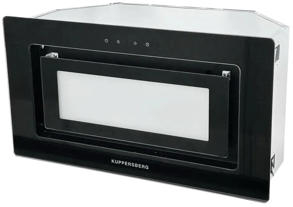 Встраиваемая вытяжка Kuppersberg INSHINE 61 BG, High-Tech, 52 см, сенсорное управление, пульт ДУ, 3 скорости, 525 м3/ч, обратный клапан, LED освещение