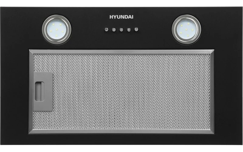 Вытяжка встраиваемая Hyundai HBB 6030 BK черный управление: кнопочное (1 мотор)
