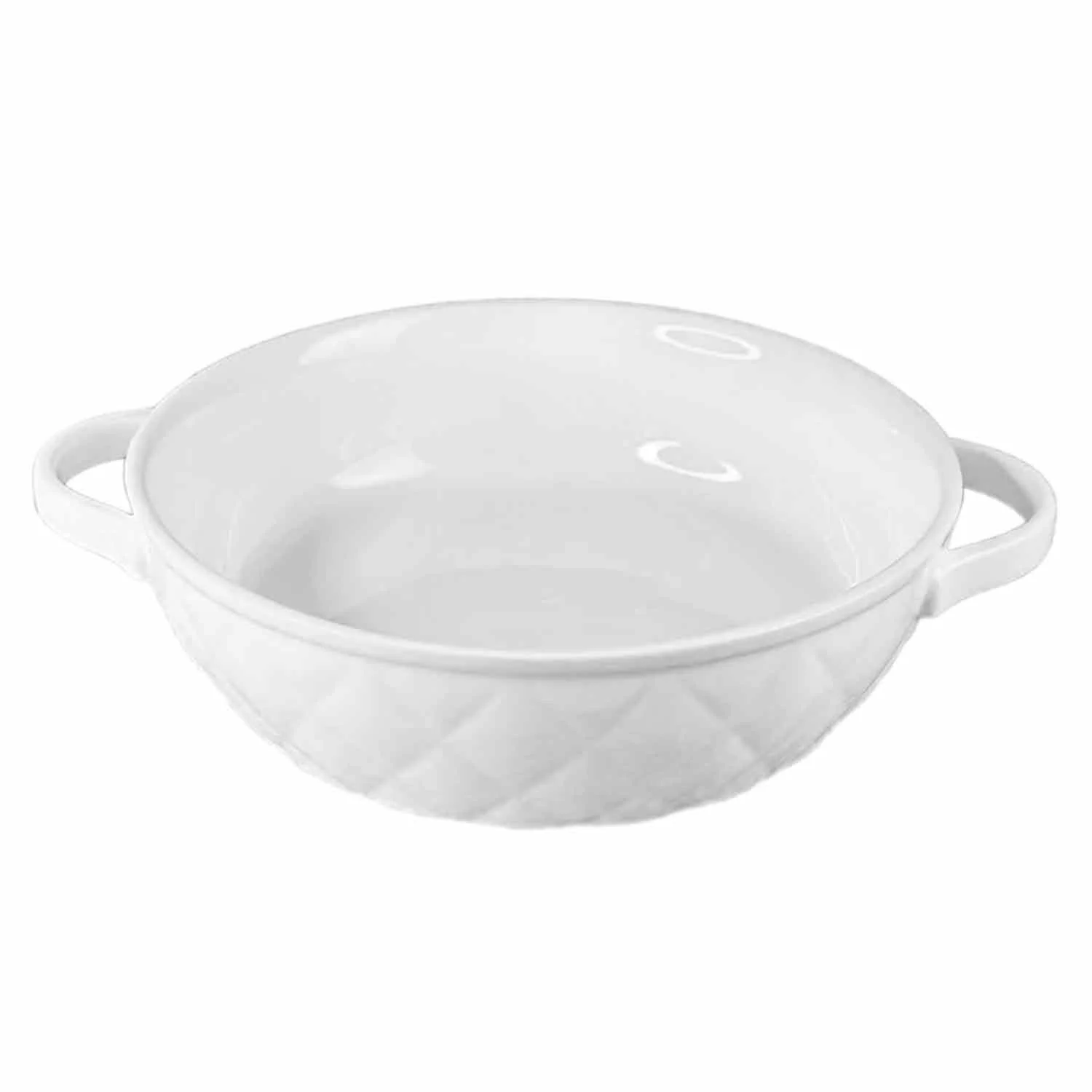 118-080 Круглое блюдо для запекания 23см BIANCO в под.уп.(х16)Фарфор