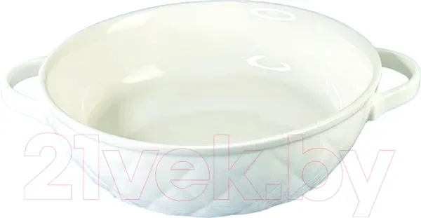 118-080 Круглое блюдо для запекания 23см BIANCO в под.уп.(х16)Фарфор
