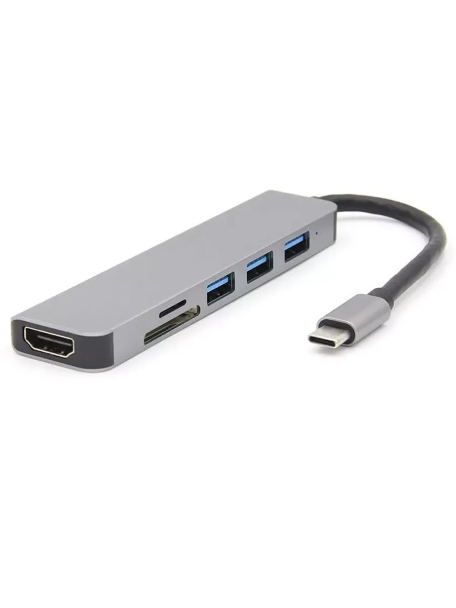 USB Концентратор  2010N3 Type-C вилка - HDMI, 2*USB3.0, SD/TF картридер