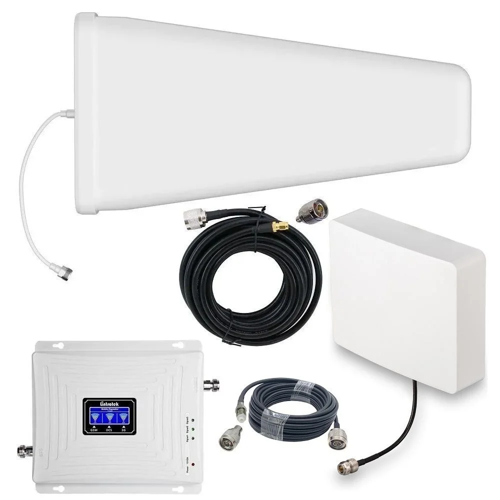 Комплект усиления сотовой связи GSM Lintratek (белый)3G+4G 900/1800/2100Mhz усил.65дБ+мощн.наруж 15м