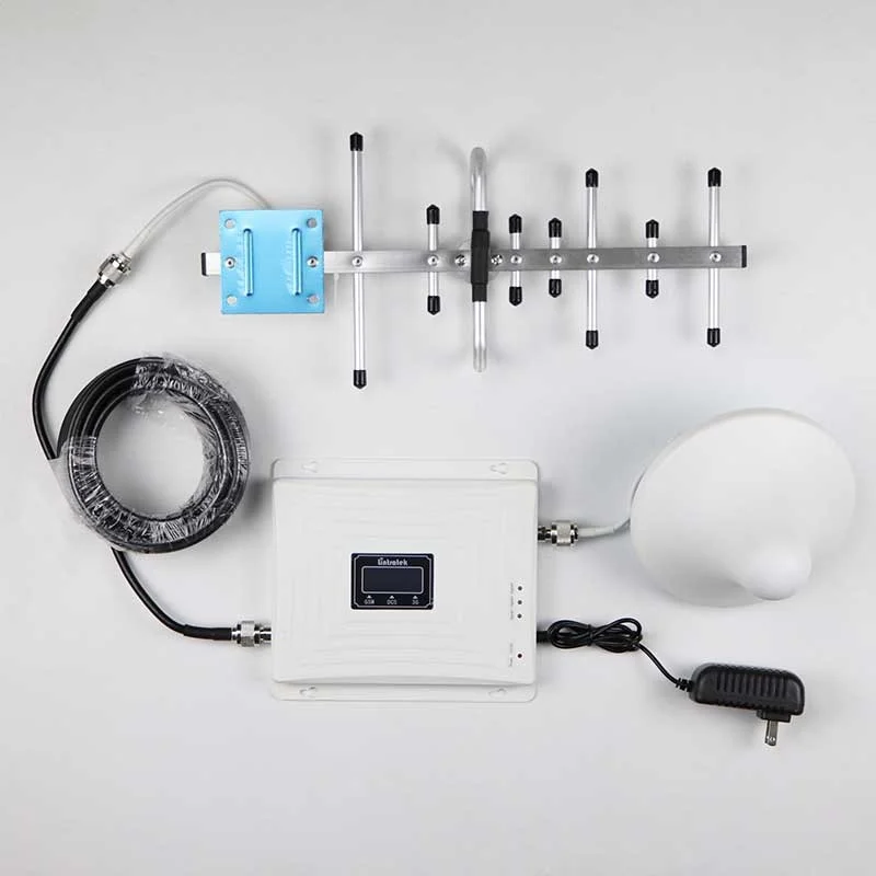 Комплект усиления сотовой связи GSM Lintratek (белый)3G+4G 900/1800/2100Mhz усил.65дБ+мощн.наруж 15м