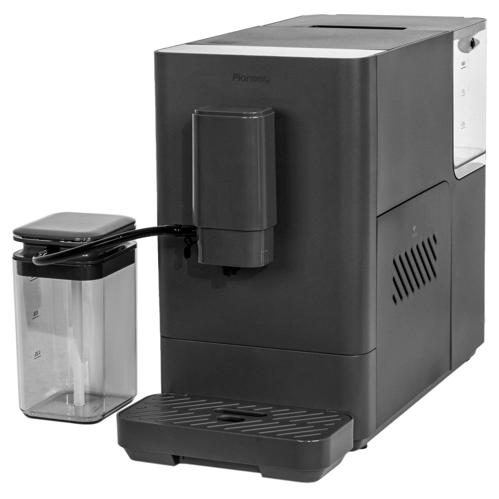 Кофемашина Pioneer CMA100, черный, 1350Вт, 20бар, воды 1500мл, молока 750мл, зерн 200г, сенсорное