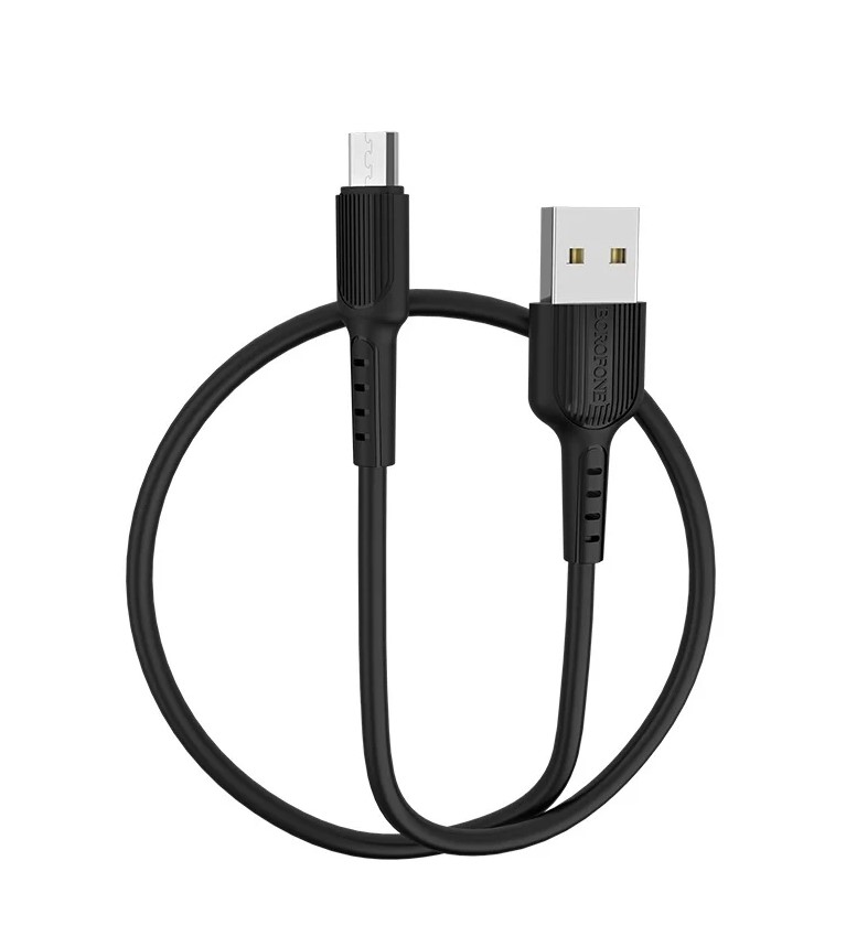 Кабель USB  BOROFONE BX16 for MicroUSB (1 метр) black