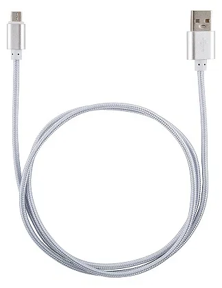 Кабели Energy ET-29-2 USB/MicroUSB, 2 метра, цвет - серебро