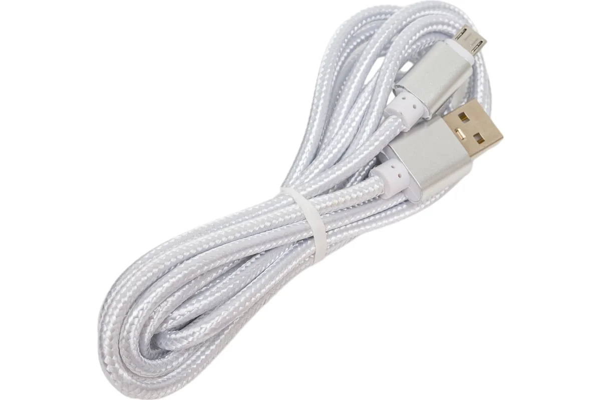 Кабели Energy ET-29-2 USB/MicroUSB, 2 метра, цвет - серебро