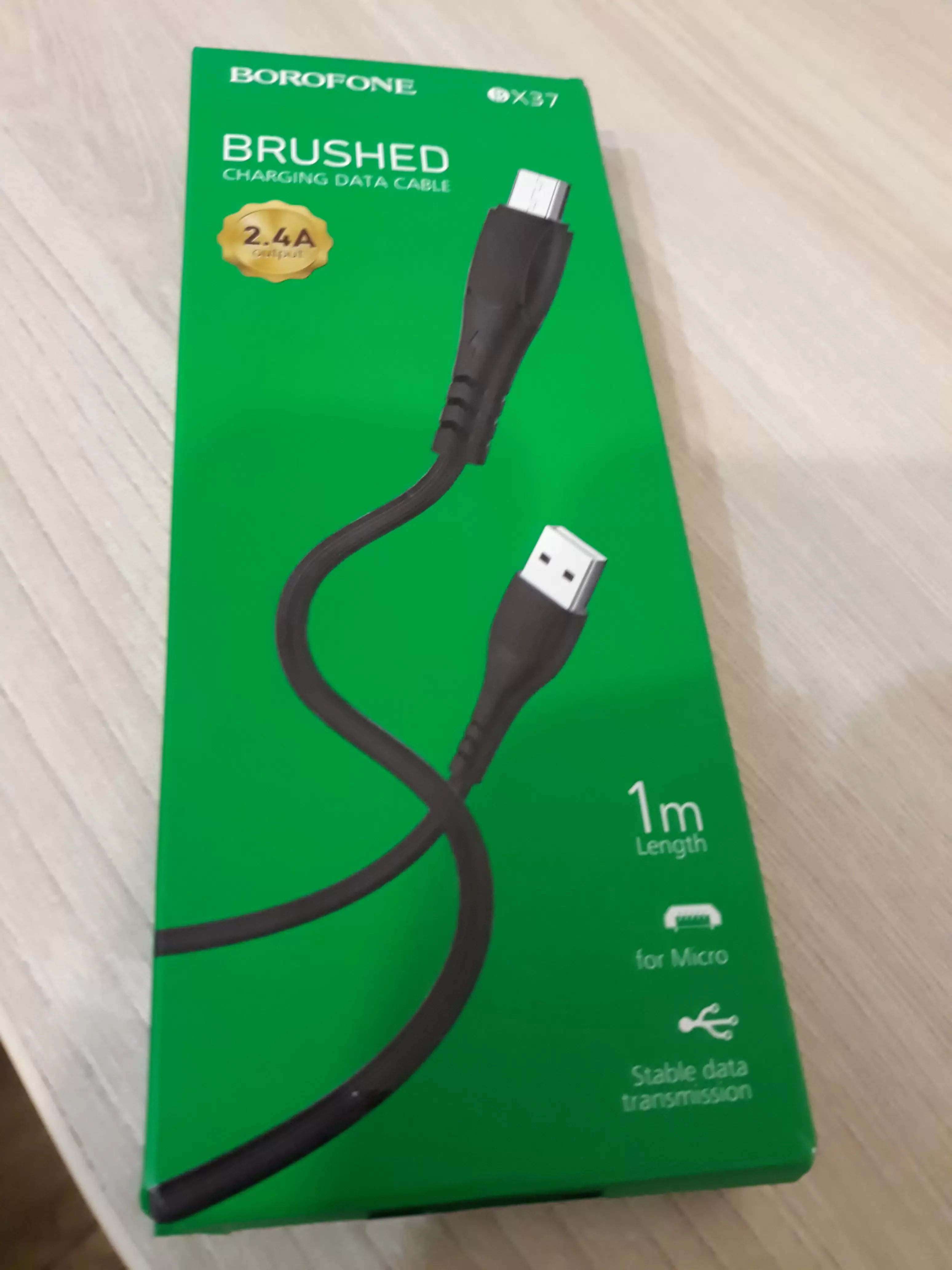 Кабели USB BOROFONE BX37 for MicroUSB (1 метр) black