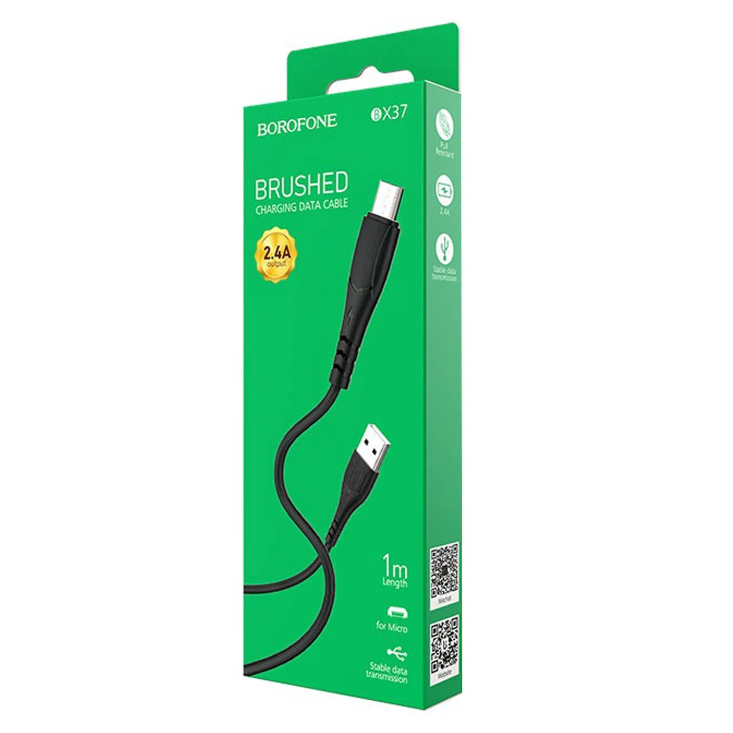 Кабели USB BOROFONE BX37 for MicroUSB (1 метр) black