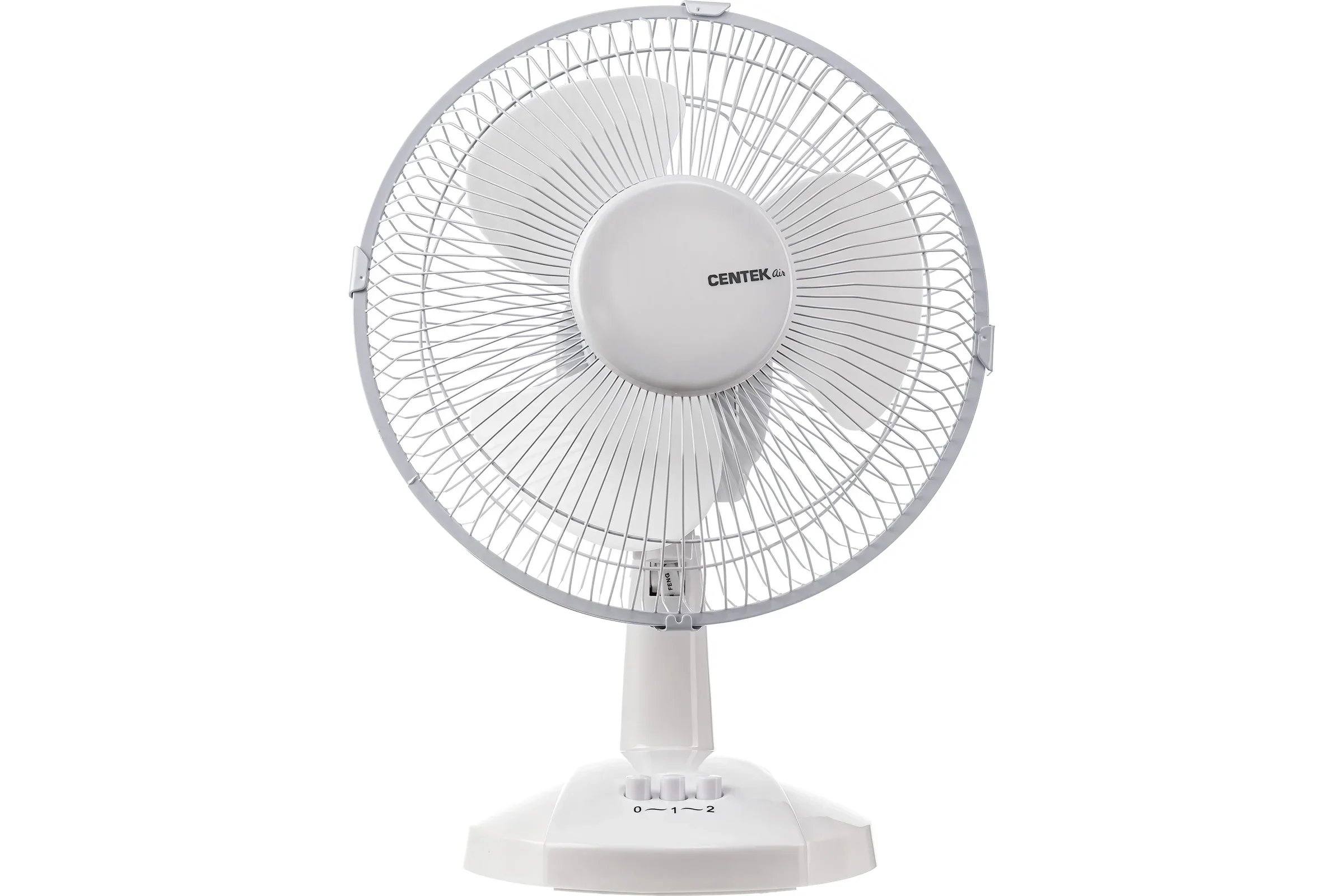 Вентилятор настольный Centek CT-5006 (белый) 25Вт, решетка-сетка 27см, лопасти 23 см, 2 скорости