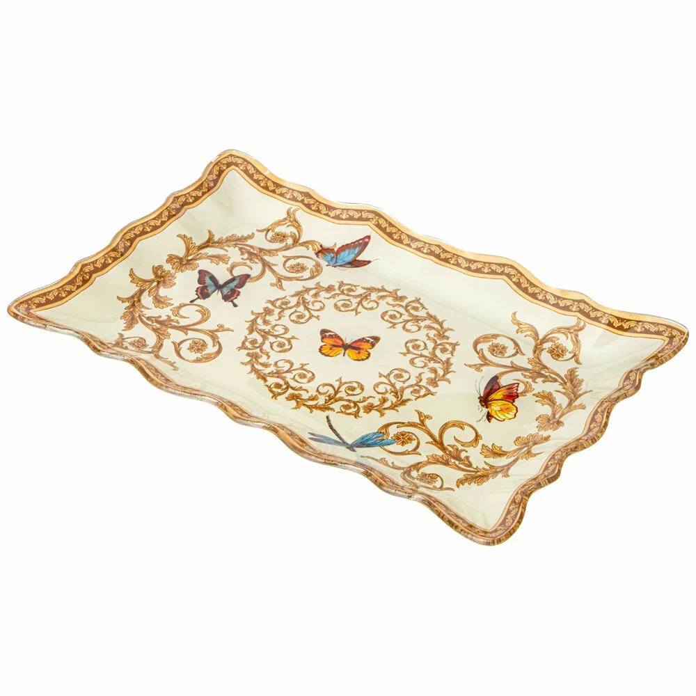 БЛЮДО ДЛЯ СЕРВИРОВКИ КОЛЛЕКЦИЯ "MONOGRAM" 25*16*2 СМ МАЛ. УП. = 6 ШТ. (МИН.ПАРТИЯ)