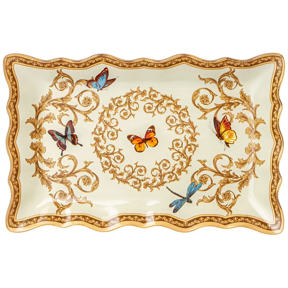 БЛЮДО ДЛЯ СЕРВИРОВКИ   КОЛЛЕКЦИЯ "MONOGRAM"25*16*2,5 СМ МАЛ.УП.= 6 ШТ. (МИН. ПАРТИЯ)