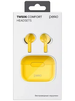 Наушники Pero TWS06 COMFORT Yellow