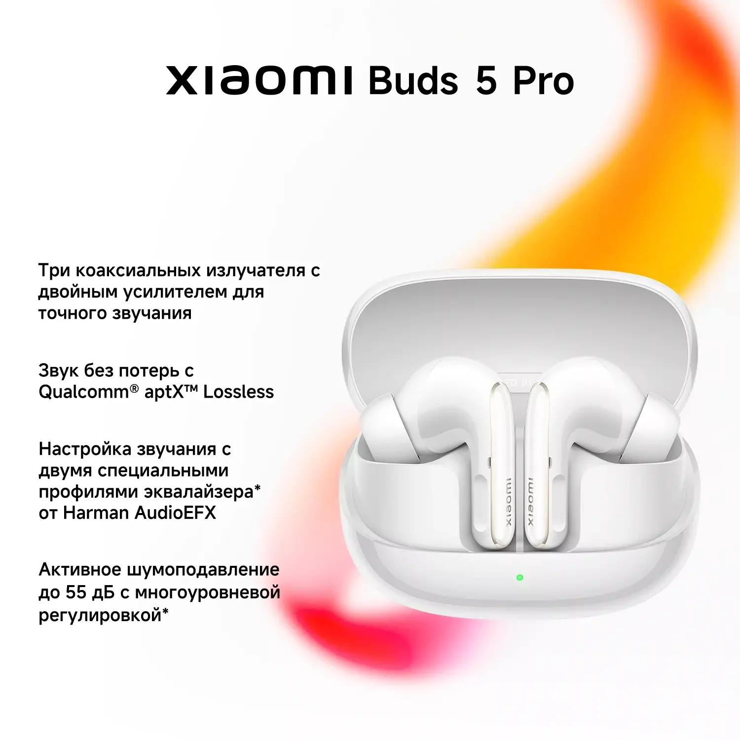Наушники Xiaomi Buds 5 Pro BT-White (BHR9642GL)