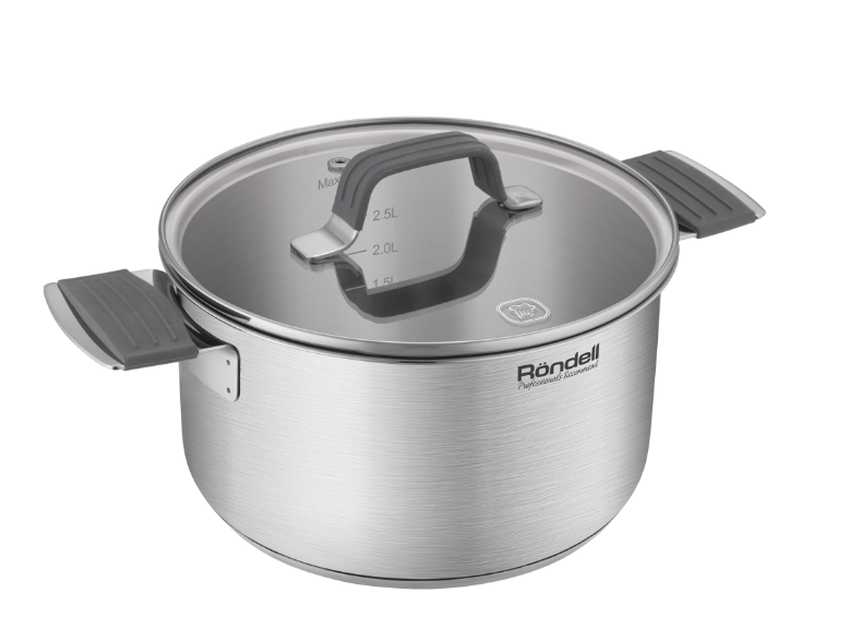 Rondell Кастрюля Rondell Normanne RDS-1813 3.1л. d=20см (с крышкой) стальной