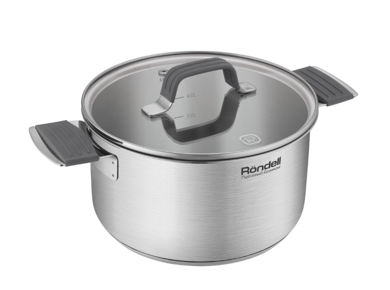 Rondell Кастрюля Rondell Normanne RDS-1814 5.1л. d=24см (с крышкой) стальной