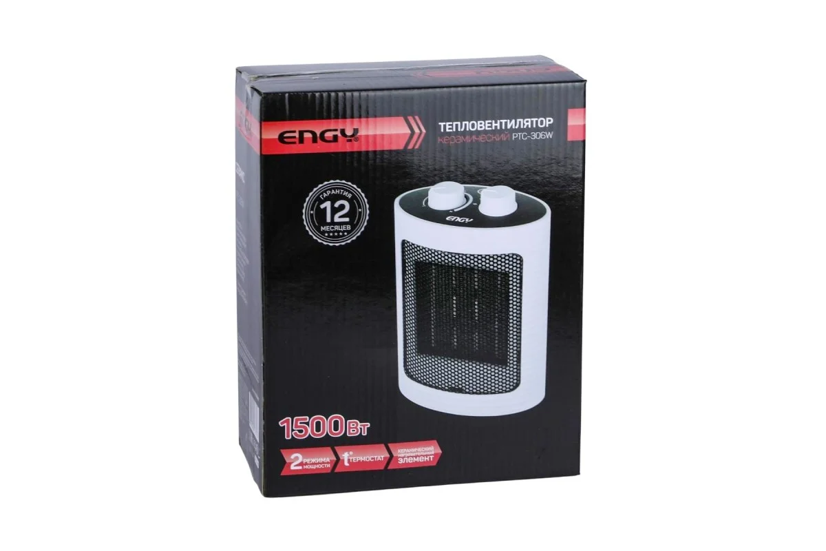Тепловентилятор Engy PTC-306W (750/1500Вт,керамический,45 дБ) СДЕЛАЕМ ЛУЧШУЮ ЦЕНУ!