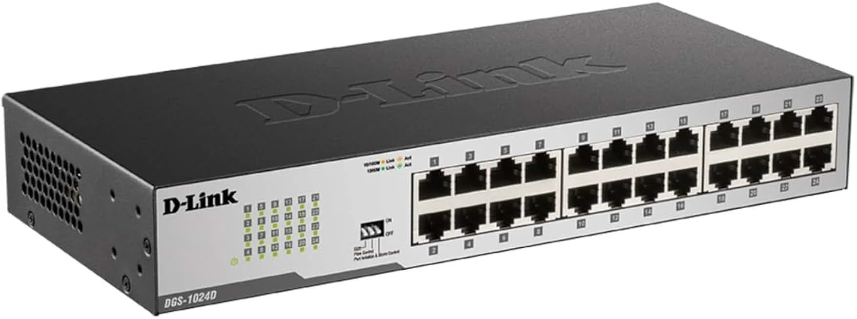 Коммутатор неуправляемый D-Link DES-1024D/H2A с 24 портами 10/100Base-TX