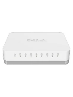 Коммутатор неуправляемый D-Link DGS-1008A/F1A с 8 портами 10/100/1000Base-T (465291)