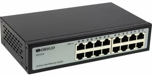 Коммутатор неуправляемый ORIGO OS1216/A1A 16x100Base-TX, корпус металл