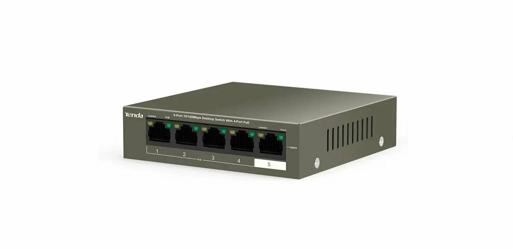 Коммутатор неуправляемый PoE IP-COM F1105P-4-63W 5*10/100Etherne, 802.3af/at, до 63Вт