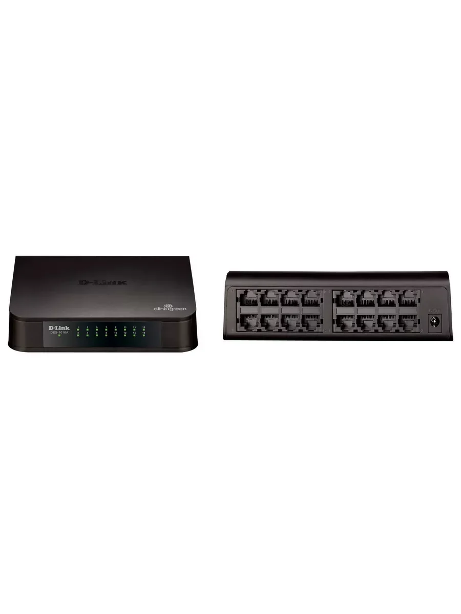 Коммутатор неуправляемый с 16 портами D-Link DES-1016A/E2A 10/100Base-TX и функцией энергосбережения