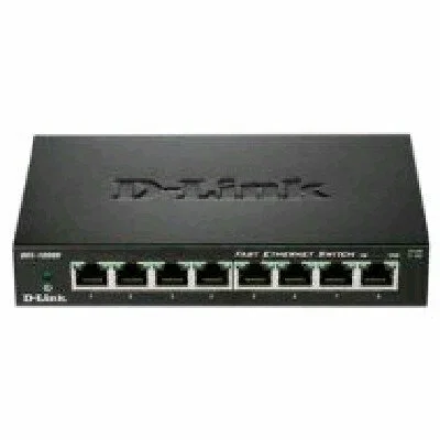 Коммутатор неуправляемый с 8 портами 10/100Base-TX D-Link DES-1008D/(K2A/K3A)RU/J1A/J2A/L2A/L2B