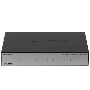 Коммутатор неуправляемый с 8 портами 10/100Base-TX D-Link DES-1008D/(K2A/K3A)RU/J1A/J2A/L2A/L2B