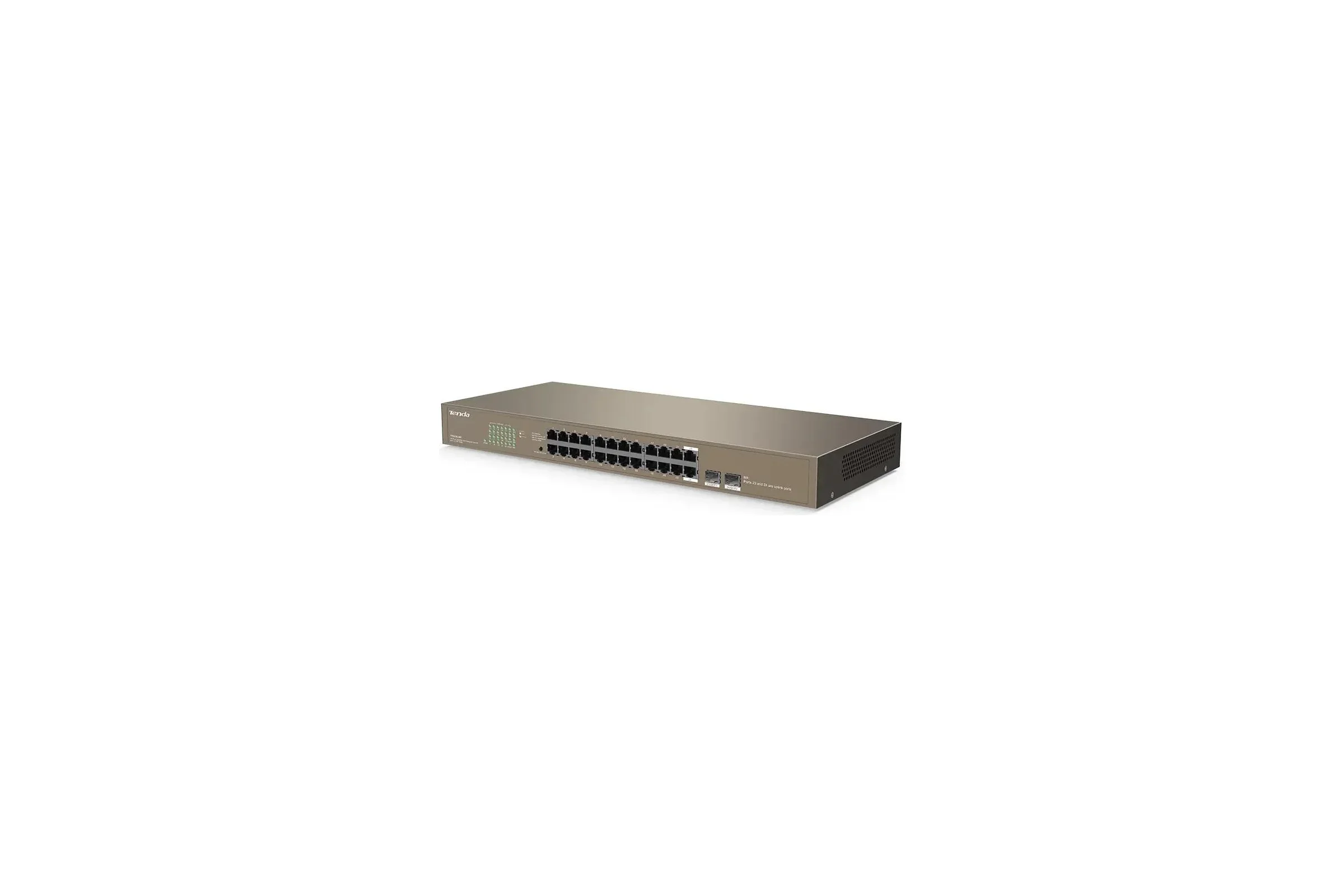 Коммутатор облачный управляемый Tenda TEG2226F, 24x1 Гбит/с, SFP 2x1 Гбит/с, установка в стойку, металлический корпус