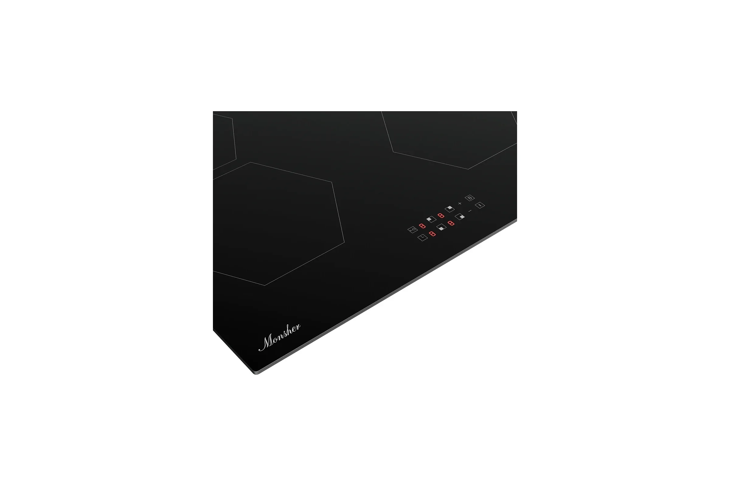 Варочная панель Monsher MHI 6101, индукция, High-Tech, 59 см, 9 уровней мощности, блокировка управления, автоматическое отключение, таймер, Booster, с