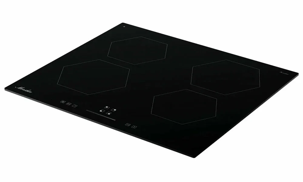 Варочная панель Monsher MHI 6101, индукция, High-Tech, 59 см, 9 уровней мощности, блокировка управления, автоматическое отключение, таймер, Booster, с