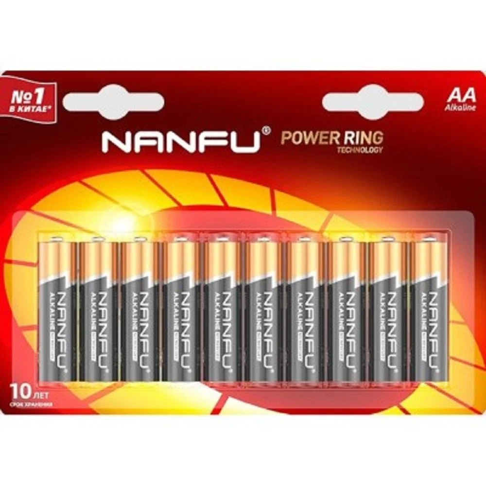 Батарейка, аккумулятор и зарядное устройство для него Nanfu AAA (10+2шт) (LR03-12B10+2)