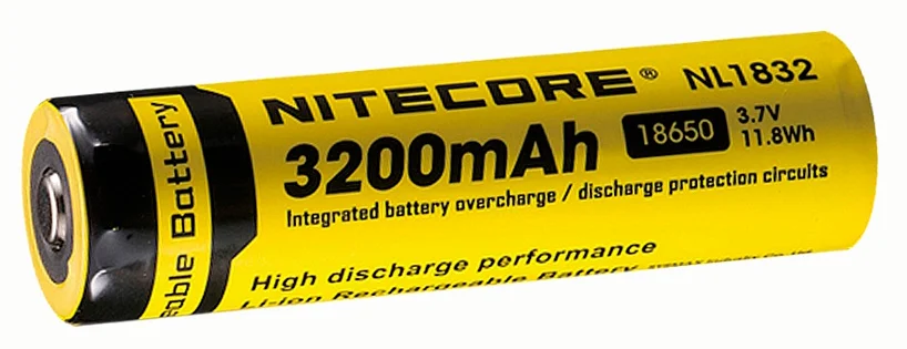 Батарейка, аккумулятор и зарядное устройство для него Nitecore NL1832 18650 3.7v 3200mA