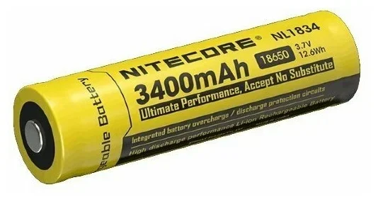 Батарейка, аккумулятор и зарядное устройство для него Nitecore NL1834 18650 3.7v 3400mA