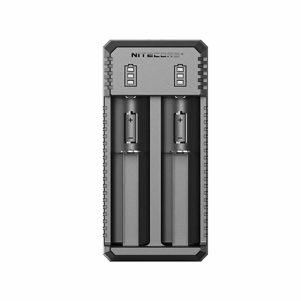 Батарейка, аккумулятор и зарядное устройство для него Nitecore UI2 18650/21700 на 2*АКБ Intellicharge V2 Совместим с Li-ion и IMR аккумуляторами с авт