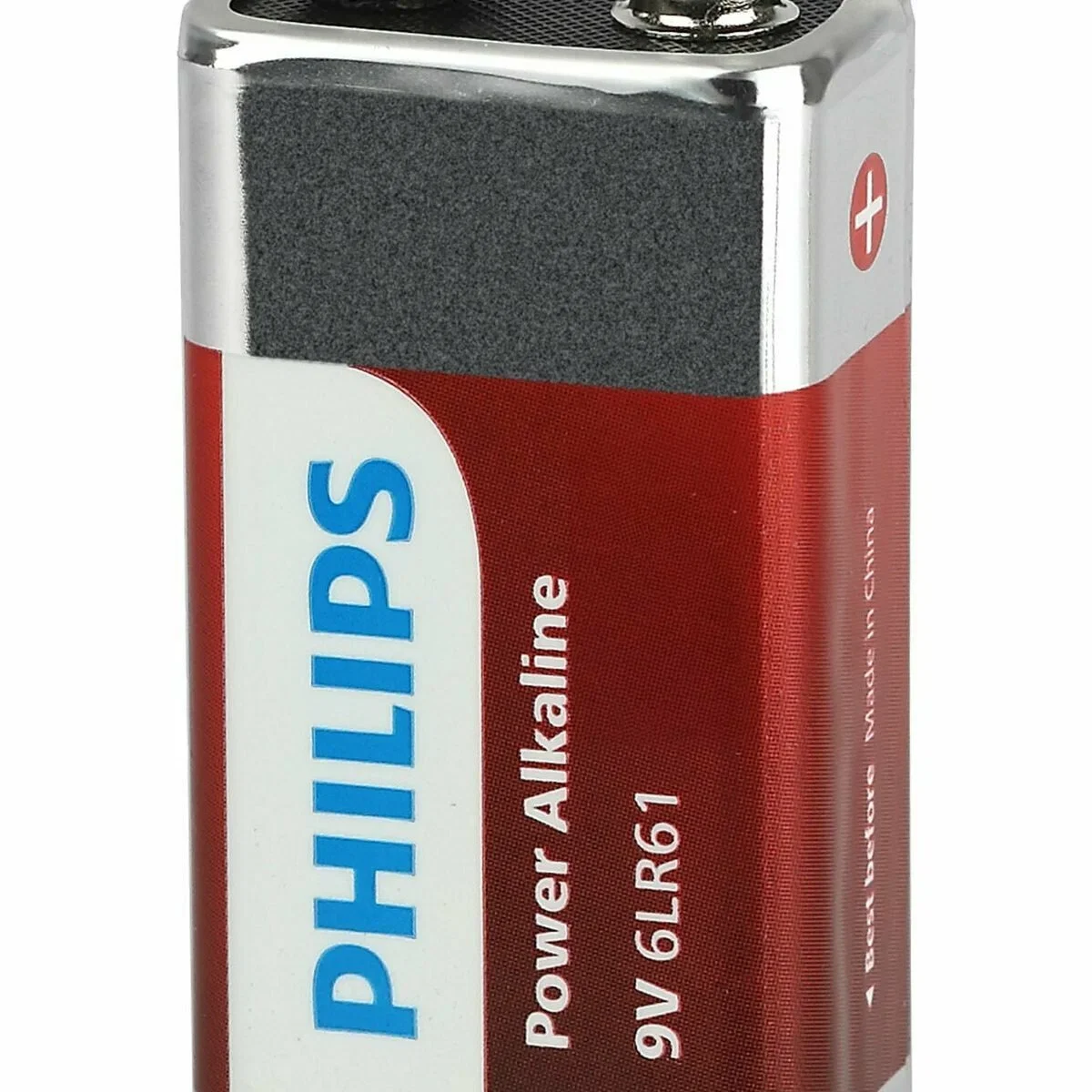 Батарейка, аккумулятор и зарядное устройство для него Philips Power Alkaline, щелочная, 9V, в блистере (6LR61P1B/97)
