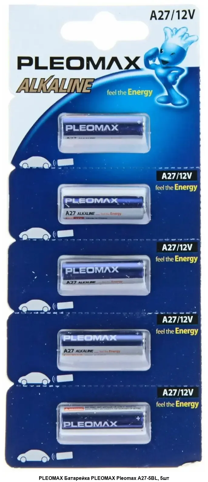 Батарейка, аккумулятор и зарядное устройство для него Pleomax A27-5BL