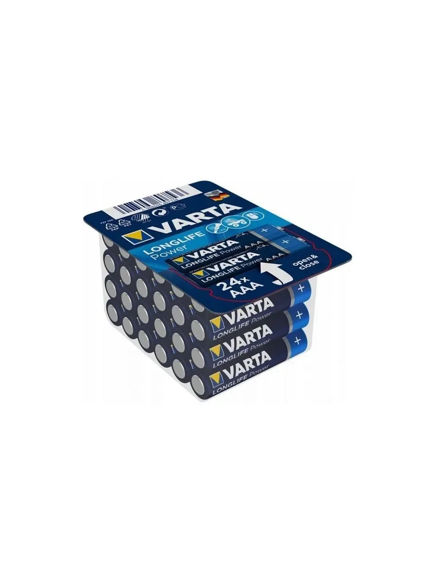 Батарейка, аккумулятор и зарядное устройство для него Varta LONGLIFE AAA big box 24